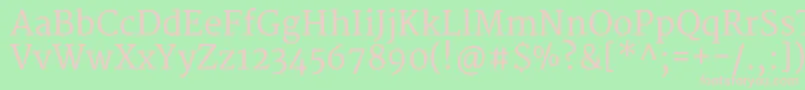 MerriweatherRegular Font – Pink Fonts on Green Background
