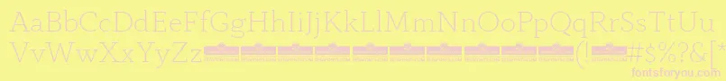 AnaphoraExtralightTrial Font – Pink Fonts on Yellow Background