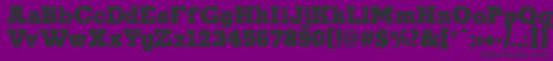 Brennan Font – Black Fonts on Purple Background