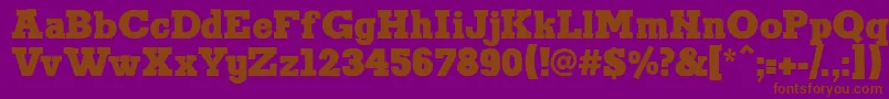 Brennan Font – Brown Fonts on Purple Background