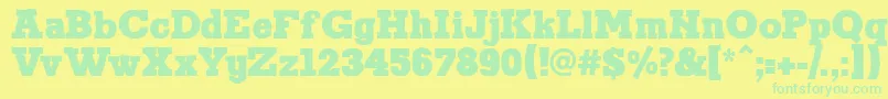 More about Brennan Font Brennan Font – Green Fonts on Yellow Background