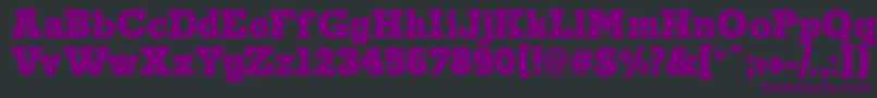 Шрифт Brennan – фиолетовые шрифты на чёрном фоне
