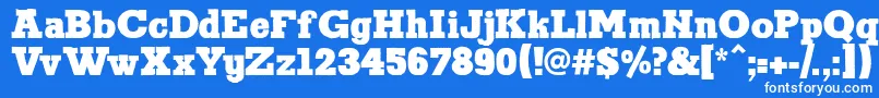 フォントBrennan – 青い背景に白い文字