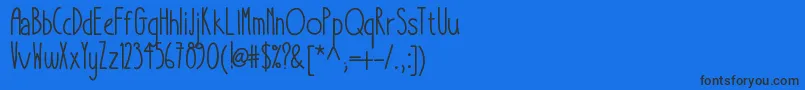 Takeitorleaveit Font – Black Fonts on Blue Background