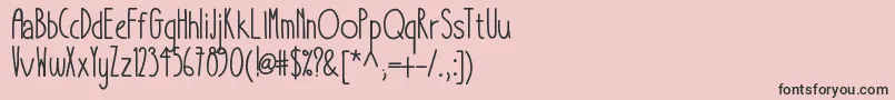 Takeitorleaveit Font – Black Fonts on Pink Background