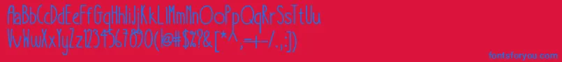 Takeitorleaveit Font – Blue Fonts on Red Background