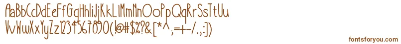 Шрифт Takeitorleaveit – коричневые шрифты на белом фоне