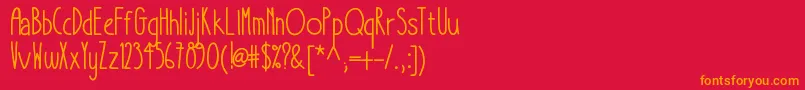 Takeitorleaveit Font – Orange Fonts on Red Background