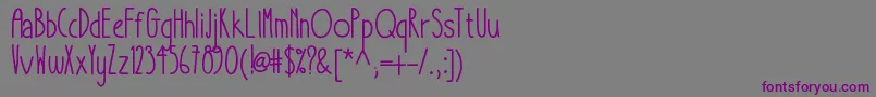 Шрифт Takeitorleaveit – фиолетовые шрифты на сером фоне