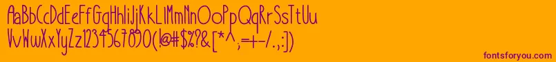 Шрифт Takeitorleaveit – фиолетовые шрифты на оранжевом фоне