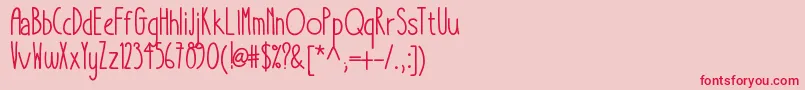 Takeitorleaveit Font – Red Fonts on Pink Background