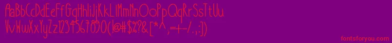 Takeitorleaveit Font – Red Fonts on Purple Background