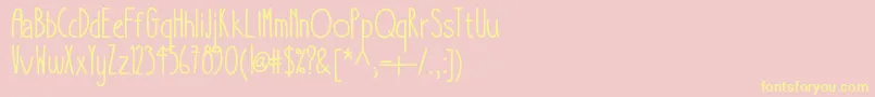 Takeitorleaveit Font – Yellow Fonts on Pink Background