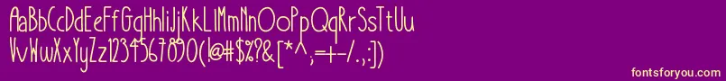 Takeitorleaveit Font – Yellow Fonts on Purple Background