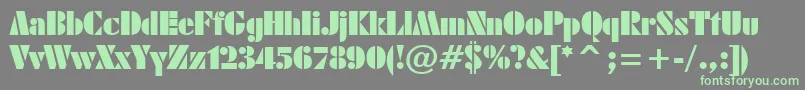 SistemasFontBt-Schriftart – Grüne Schriften auf grauem Hintergrund