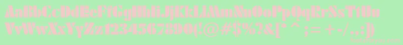 SistemasFontBt Font – Pink Fonts on Green Background