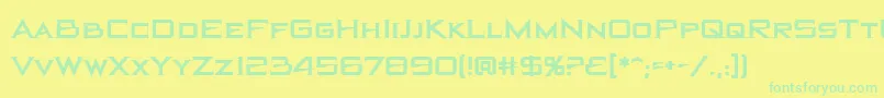 Blackholebb Font – Green Fonts on Yellow Background