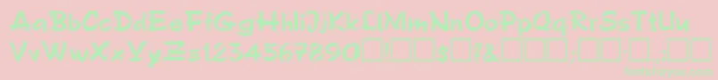 PorfyrRegular-Schriftart – Grüne Schriften auf rosa Hintergrund