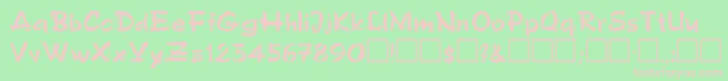 PorfyrRegular Font – Pink Fonts on Green Background