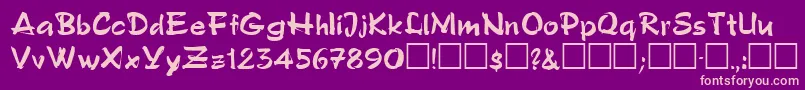 PorfyrRegular Font – Pink Fonts on Purple Background