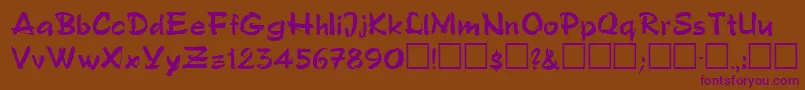 Шрифт PorfyrRegular – фиолетовые шрифты на коричневом фоне