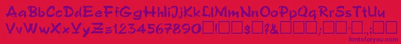 Шрифт PorfyrRegular – фиолетовые шрифты на красном фоне