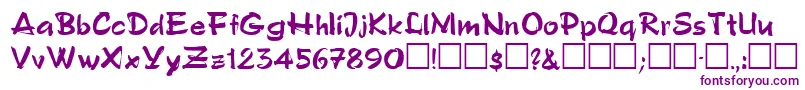 Шрифт PorfyrRegular – фиолетовые шрифты на белом фоне