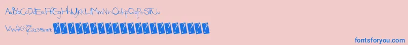 Gatewaydrug Font – Blue Fonts on Pink Background