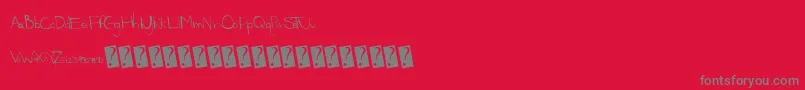 Gatewaydrug Font – Gray Fonts on Red Background