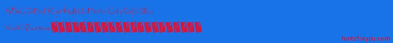 Gatewaydrug Font – Red Fonts on Blue Background