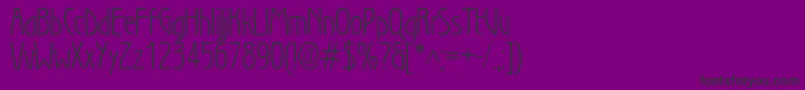 Wienlightc Font – Black Fonts on Purple Background