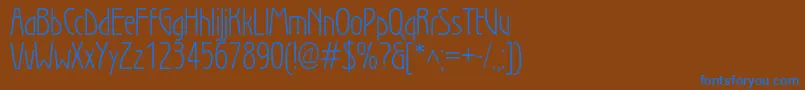 Wienlightc Font – Blue Fonts on Brown Background