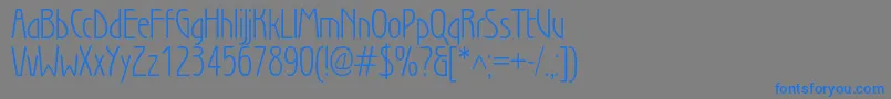 Wienlightc Font – Blue Fonts on Gray Background