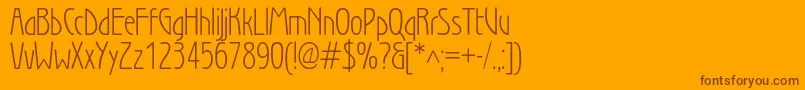 More about Wienlightc Font Wienlightc Font – Brown Fonts on Orange Background