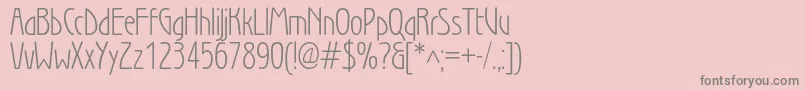 Wienlightc Font – Gray Fonts on Pink Background