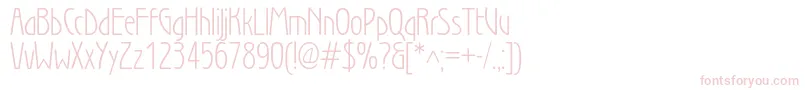 Wienlightc Font – Pink Fonts on White Background