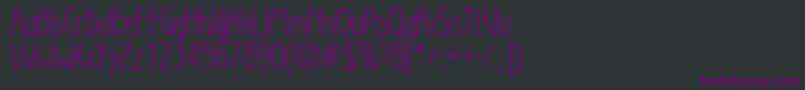 Wienlightc Font – Purple Fonts on Black Background