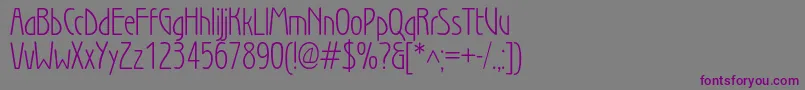 Wienlightc Font – Purple Fonts on Gray Background