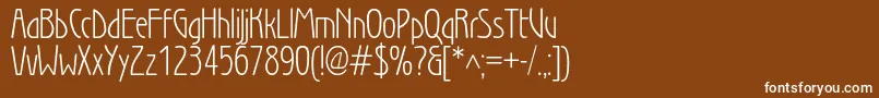 Wienlightc Font – White Fonts on Brown Background