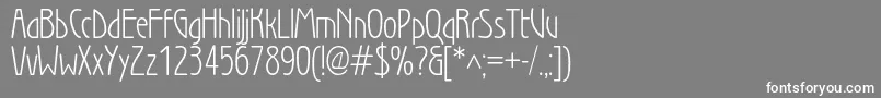 フォントWienlightc – 灰色の背景に白い文字