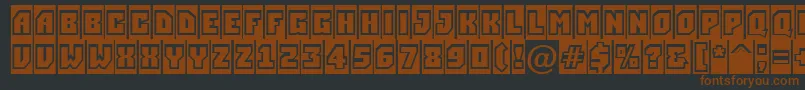Czcionka ASimplergrcm – brązowe czcionki na czarnym tle
