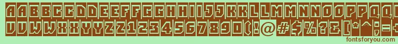 ASimplergrcm Font – Brown Fonts on Green Background