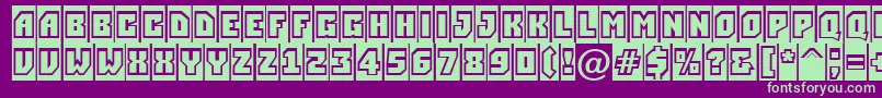 ASimplergrcm Font – Green Fonts on Purple Background