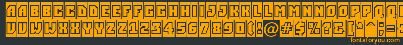 ASimplergrcm Font – Orange Fonts on Black Background