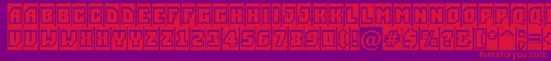 ASimplergrcm Font – Red Fonts on Purple Background