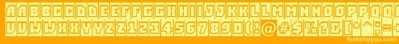 ASimplergrcm Font – Yellow Fonts on Orange Background