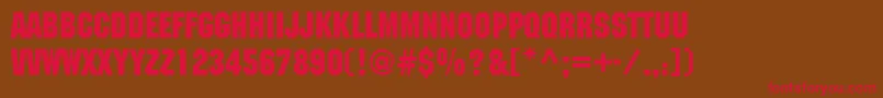 MeatDepreciation Font – Red Fonts on Brown Background