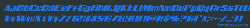 Galacticstormsuperital Font – Blue Fonts on Black Background