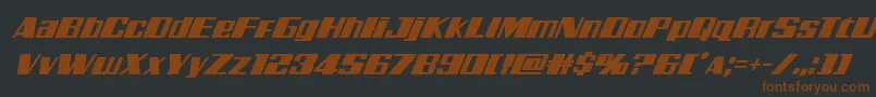 Galacticstormsuperital Font – Brown Fonts on Black Background