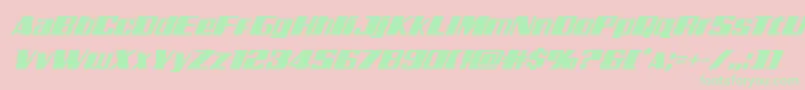 Galacticstormsuperital Font – Green Fonts on Pink Background